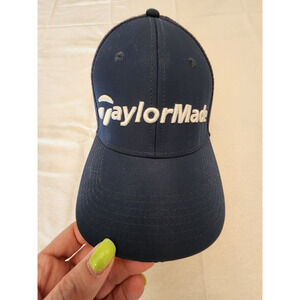 TaylorMade Golf Hat Cap Navy with White Embroidery Large- XL Fitted Flex